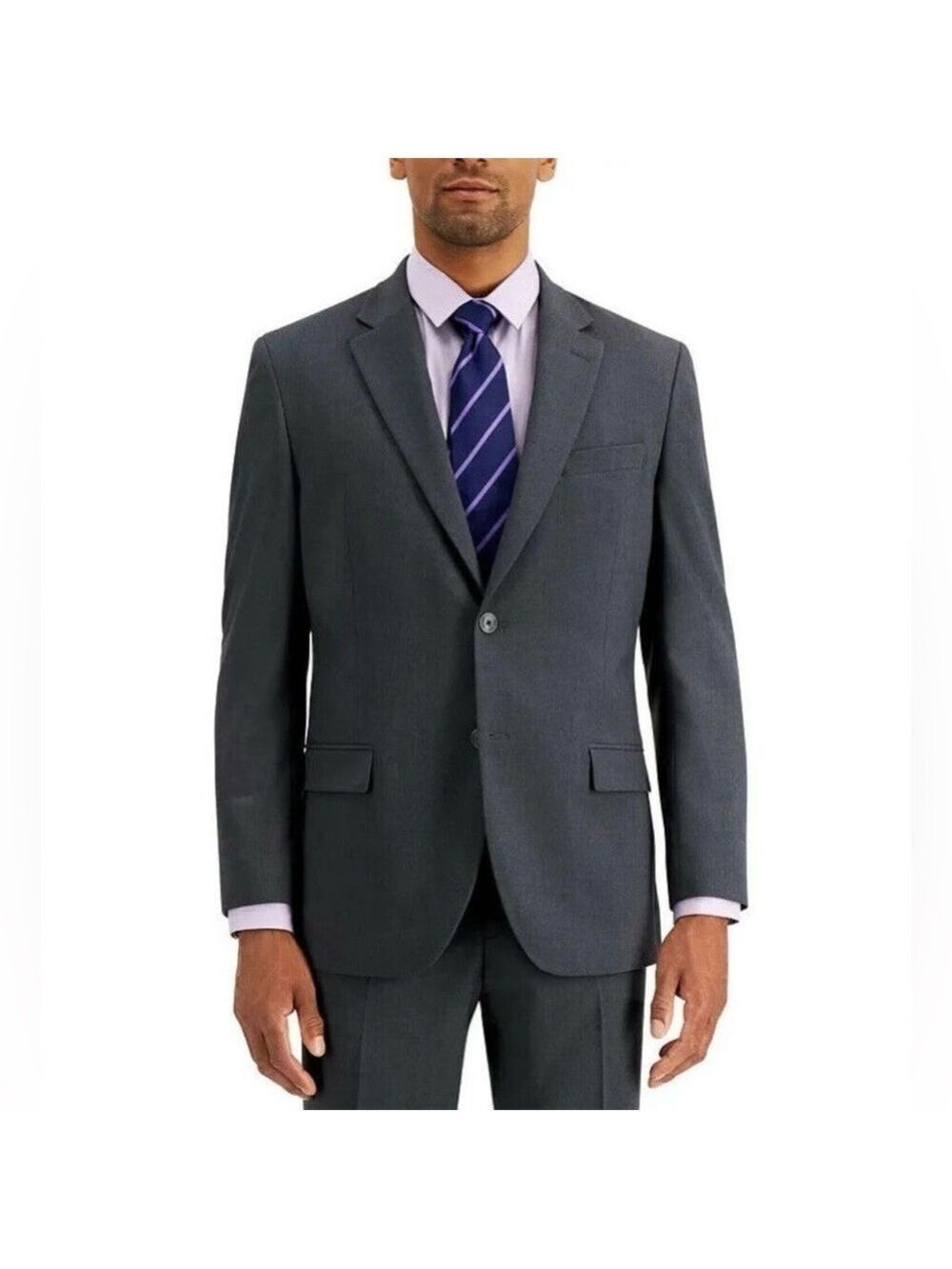 Nautica Men's Modern-Fit Active Stretch Charcoal Blazer Suit Jacket Sport Coat